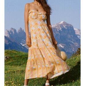 NWT Spell Enchanted Wood Strappy Maxi Dress